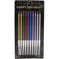 Набор свечей для торта "Happy birthday", 10 шт